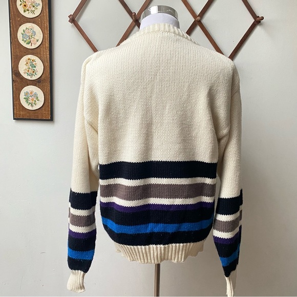 Vintage 1980s Navajo Southwestern Aztec Knit Sweater - Picture 7 of 15